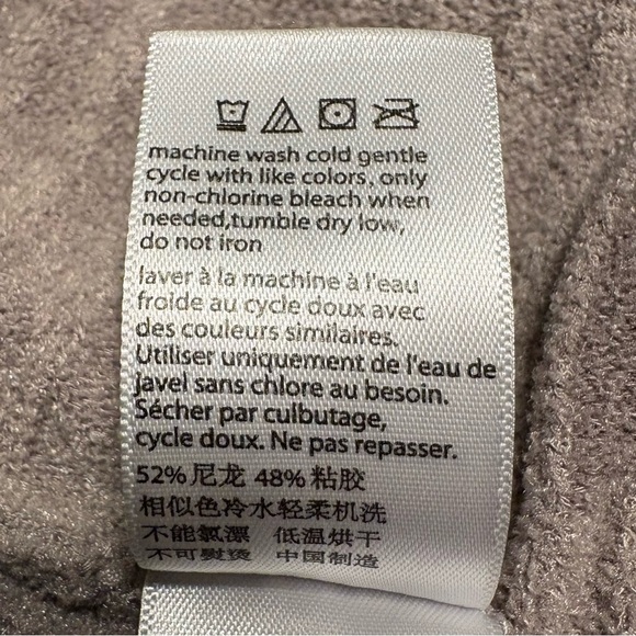 Barefoot Dreams CozyChic Ultra Lite Ribbed Draped Shawl Collar Cardi Medium - Picture 7 of 8